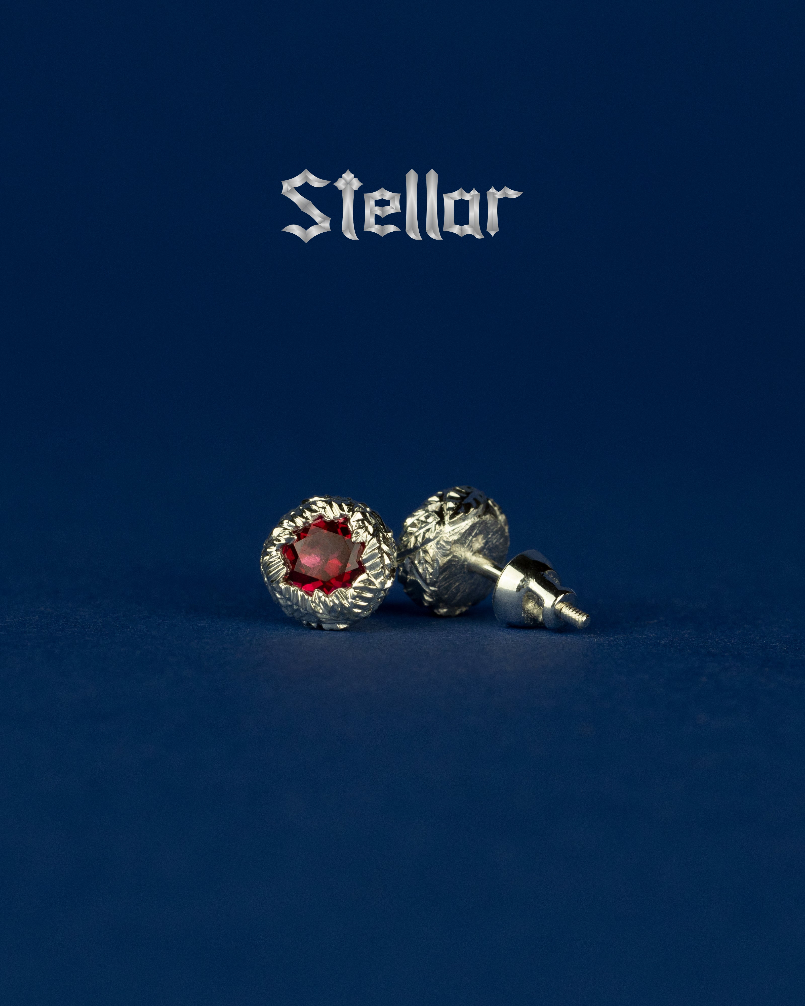 Earrings "Rhodolite Glow"