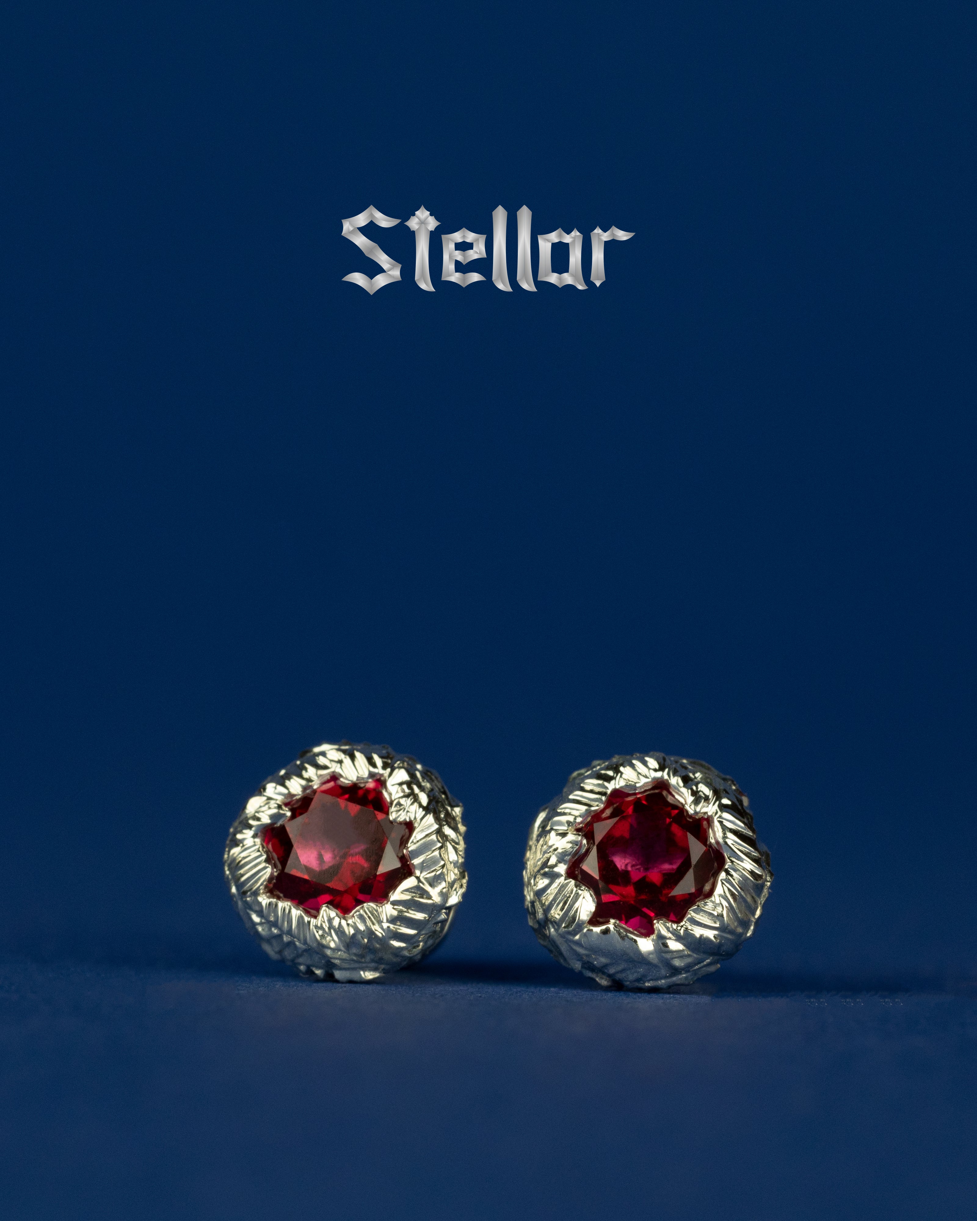 Earrings "Rhodolite Glow"